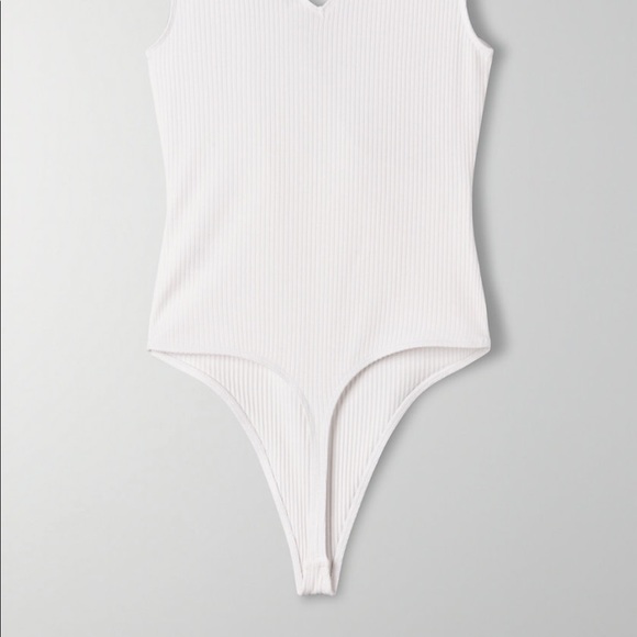 Aritzia Babaton Lido Bodysuit in Fog/Gray - Picture 5 of 14